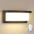 Brilagi - LED RGBW s mogućnošću prigušivanja vanjsko zidno svjetlo BRICKY 1xE27/9W/230V 2700-6500K antracit IP54