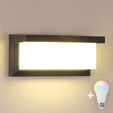 Brilagi - LED RGBW s mogućnošću prigušivanja vanjsko zidno svjetlo BRICKY 1xE27/9W/230V 2700-6500K antracit IP54