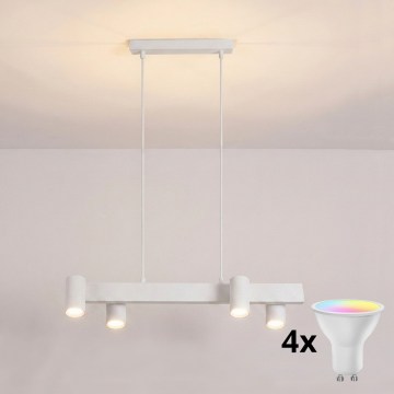 Brilagi - LED RGBW s mogućnošću prigušivanja, viseći luster na kabelu SELE 4xGU10/6,5W/230V 2700-6500K bijela