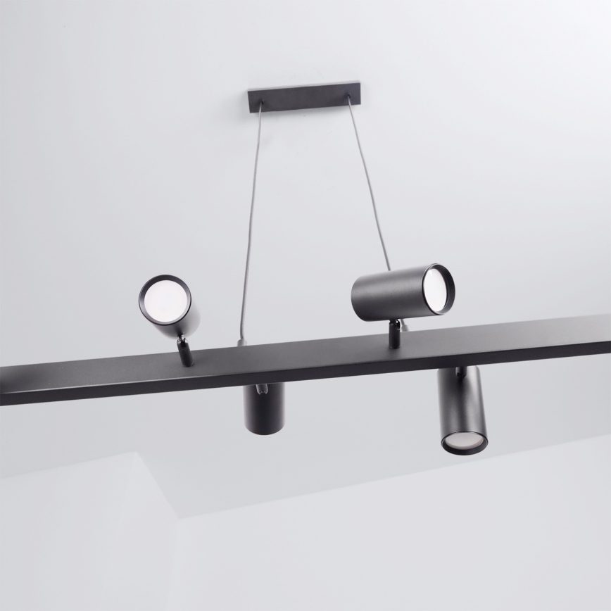 Brilagi - LED RGBW luster s prigušivanjem na sajli SELE 6xGU10/6,5W/230V 2700-6500K crna + daljinski upravljač