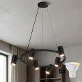 Brilagi - LED RGBW s možností prigušivanja, viseći luster na sajli SELE 6xGU10/6,5W/230V 2700-6500K crna + daljinski upravljač
