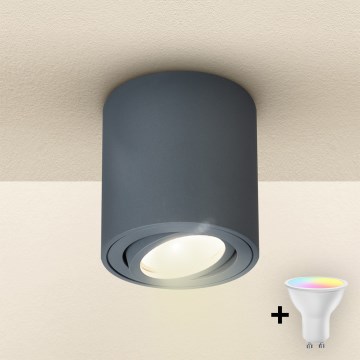 Brilagi - LED RGBW spot s mogućnošću prigušivanja MIA 1xGU10/4,8W/230V 3000K 84x80 mm antracit + daljinski upravljač