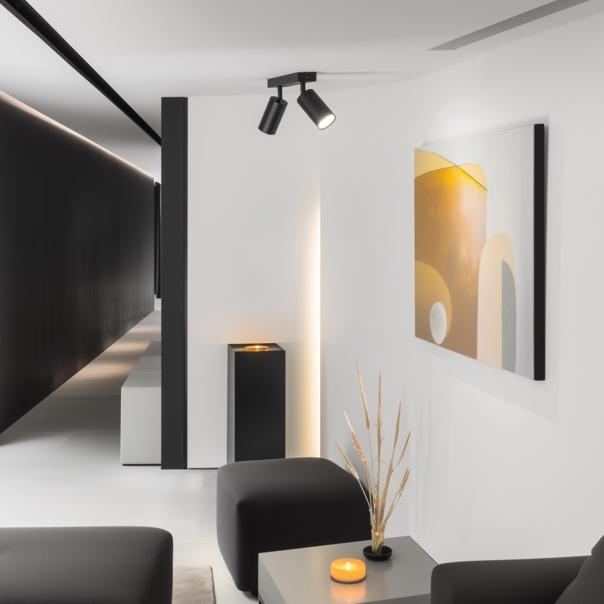 Brilagi - LED RGBW zatemnjivo točkasto svjetlo SELE 2xGU10/4,8W/230V 3000K crno + daljinski upravljač