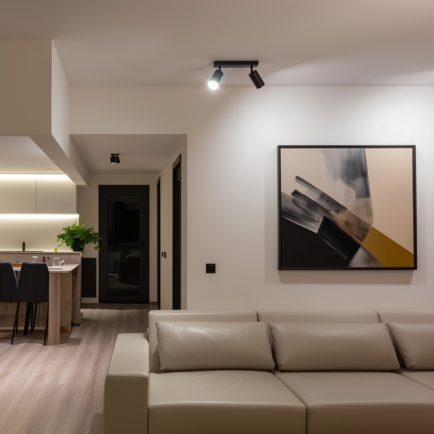 Brilagi - LED RGBW zatemnjivo točkasto svjetlo SELE 2xGU10/4,8W/230V 3000K crno + daljinski upravljač