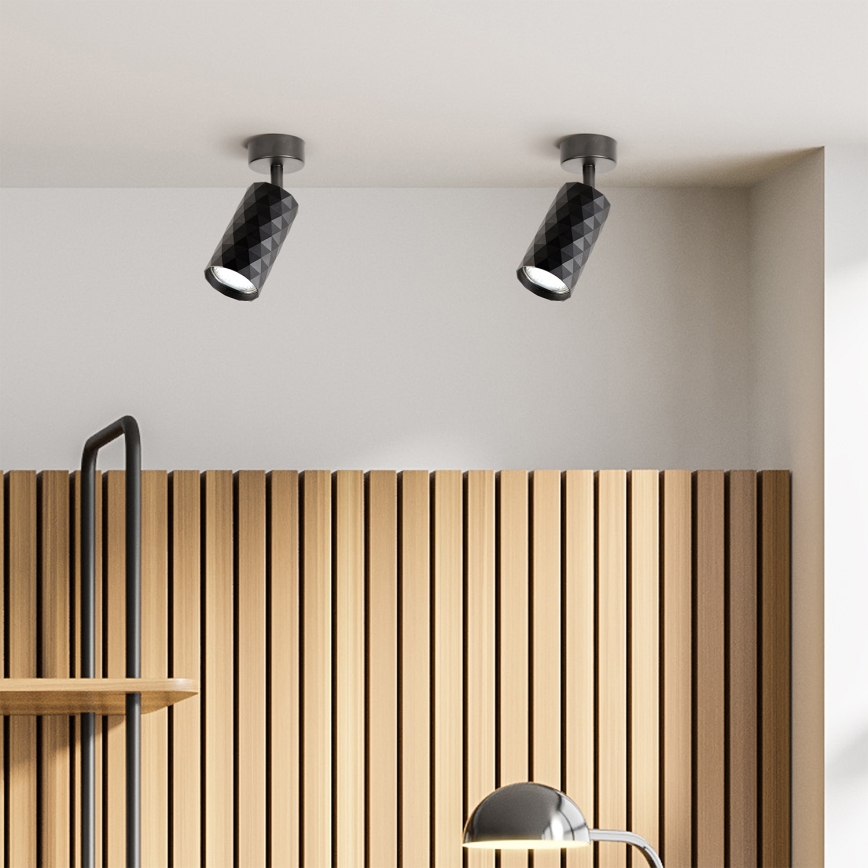 Brilagi - LED RGBW prigušivo spot svjetlo SELE DIAMANT 1xGU10/4,8W/230V 3000K crno + daljinski upravljač