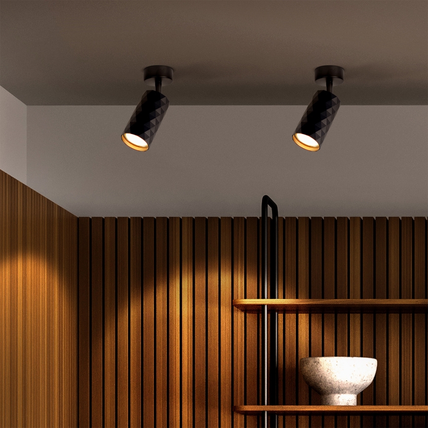 Brilagi - LED RGBW prigušivo spot svjetlo SELE DIAMANT 1xGU10/4,8W/230V 3000K crno + daljinski upravljač