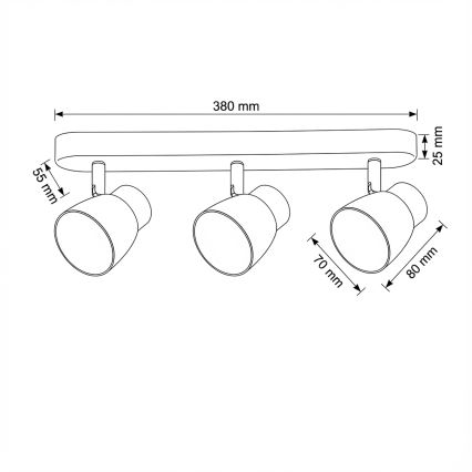 Brilagi - LED RGBW spot svjetiljka NUGGET s mogućnošću dimiranja 3xGU10/4,8W/230V crna/zlatna