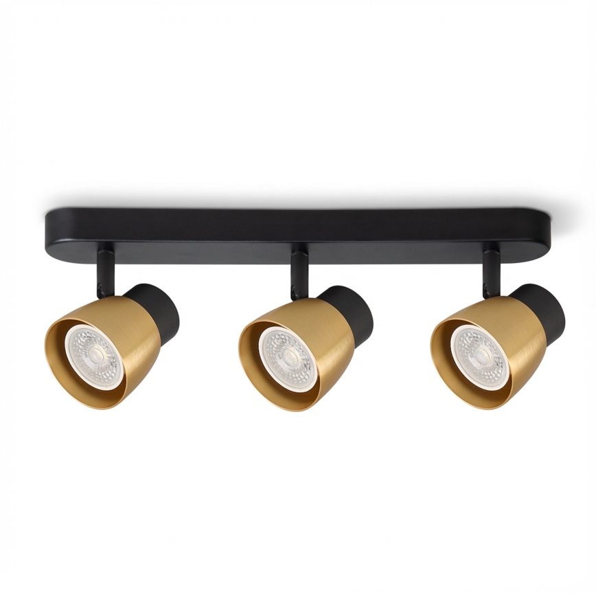 Brilagi - LED RGBW spot svjetiljka NUGGET s mogućnošću dimiranja 3xGU10/6W/230V crna/zlatna