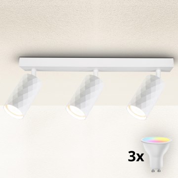Brilagi - LED RGBW spot svjetiljka s mogućnošću prigušivanja SELE DIAMANT 3xGU10/4,8W/230V 3000K bijela + daljinski upravljač