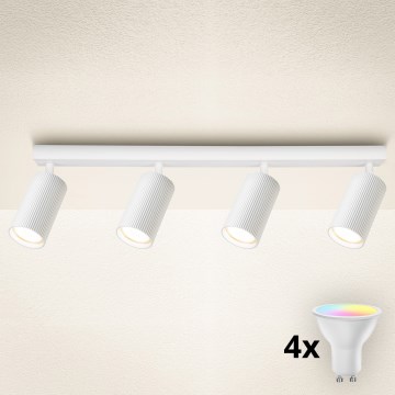 Brilagi - LED RGBW spot svjetlo SELE MODERN s mogućnošću prigušivanja 4xGU10/4,8W/230V 3000K bijela + daljinski upravljač