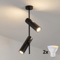 Brilagi - LED RGBW stropna svjetiljka na štapu BRANCH s mogućnošću prigušivanja 2xGU10/6,5W/230V 2700-6500K crna