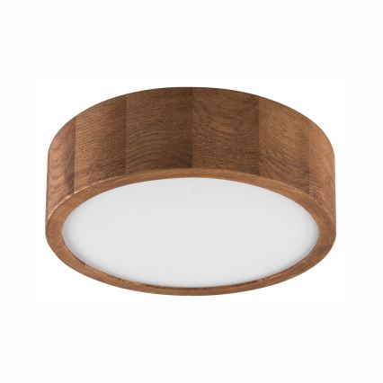 Brilagi - LED RGBW stropna svjetiljka CARVALHO, prigušiva, 1xE27/9W/230V, 2700-6500K, Wi-Fi, hrast, promjer 27,5 cm