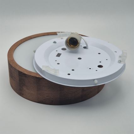 Brilagi - LED RGBW stropna svjetiljka CARVALHO, prigušiva, 1xE27/9W/230V, 2700-6500K, Wi-Fi, hrast, promjer 27,5 cm