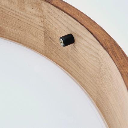 Brilagi - LED RGBW stropna svjetiljka s mogućnošću prigušivanja CARVALHO 2xE27/15W/230V 2700-6500K Wi-Fi hrast pr. 37,5 cm