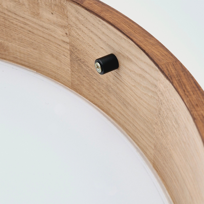 Brilagi - LED RGBW stropna svjetiljka s mogućnošću prigušivanja CARVALHO 2xE27/15W/230V 2700-6500K Wi-Fi hrast pr. 37,5 cm