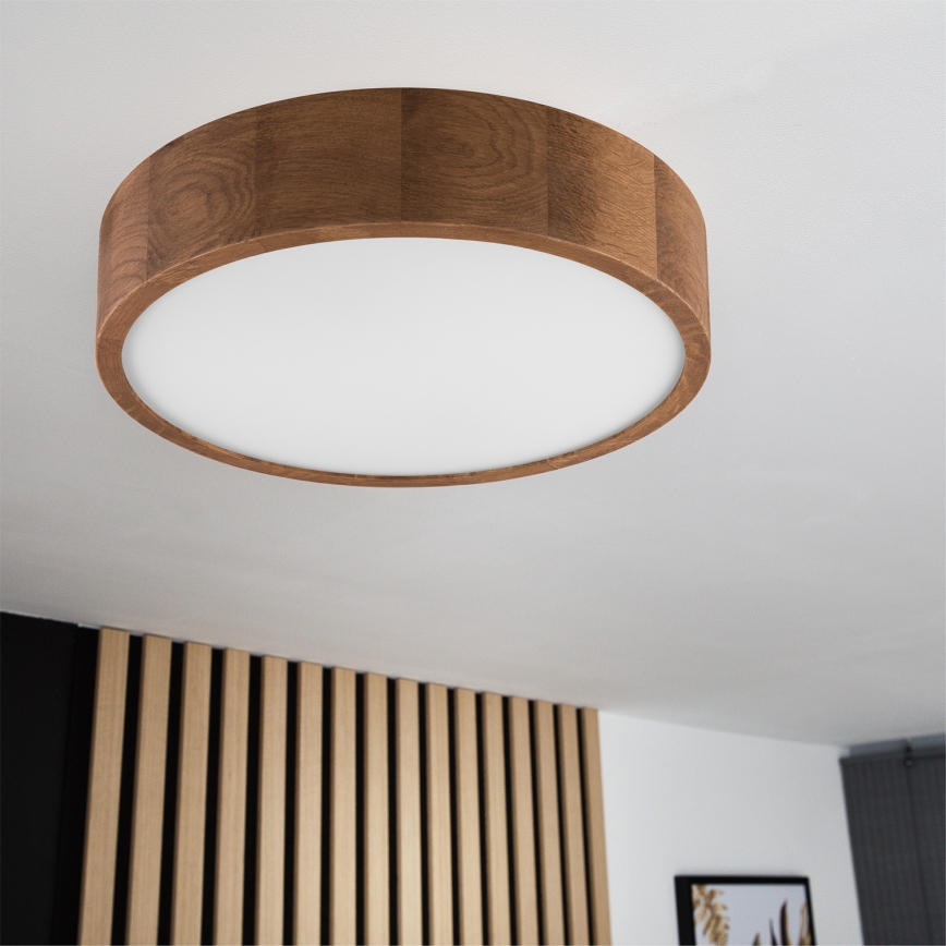 Brilagi - LED RGBW stropna svjetiljka s mogućnošću prigušivanja CARVALHO 2xE27/9W/230V 2700-6500K Wi-Fi hrast pr. 37,5 cm