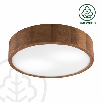 Brilagi - LED RGBW stropna svjetiljka s mogućnošću prigušivanja CARVALHO 2xE27/9W/230V 2700-6500K Wi-Fi hrast pr. 37,5 cm
