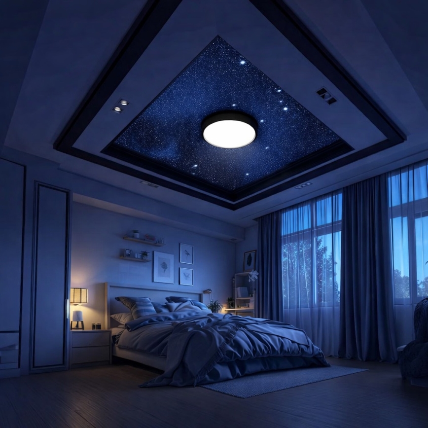 Brilagi - LED RGBW prigušivo stropno svjetlo VIBE LED/36W/230V 3000-6500K Ø 40 cm crno + daljinski upravljač