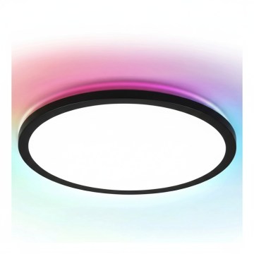 Brilagi - LED RGBW stropno svjetlo VIBE s mogućnošću prigušivanja LED/24W/230V 3000-6500K promjer 29 cm crna + daljinski upravljač