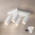 Brilagi - LED RGBW svjetlo s mogućnošću prigušivanja SELE SQUARE 4xGU10/6,5W/230V 2700-6500K bijela