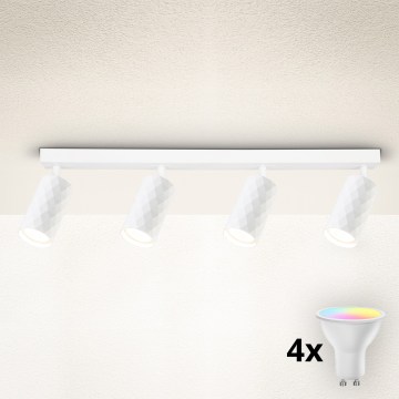 Brilagi - LED RGBW svjetlo s prigušivanjem SELE DIAMANT 4xGU10/4,8W/230V 3000K bijela + daljinski upravljač