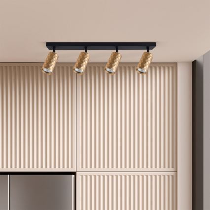 Brilagi - LED RGBW prigušiva spot svjetiljka SELE DIAMANT 4xGU10/4,8W/230V 3000K zlatna + daljinski upravljač