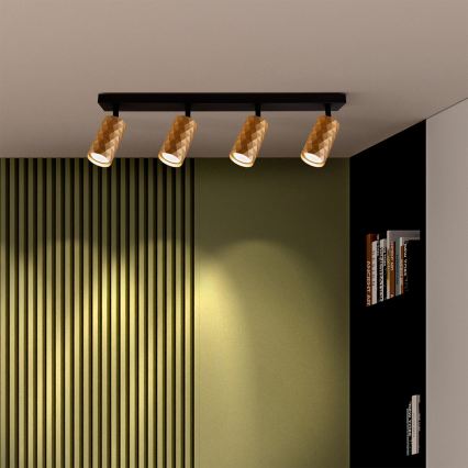 Brilagi - LED RGBW prigušiva spot svjetiljka SELE DIAMANT 4xGU10/4,8W/230V 3000K zlatna + daljinski upravljač