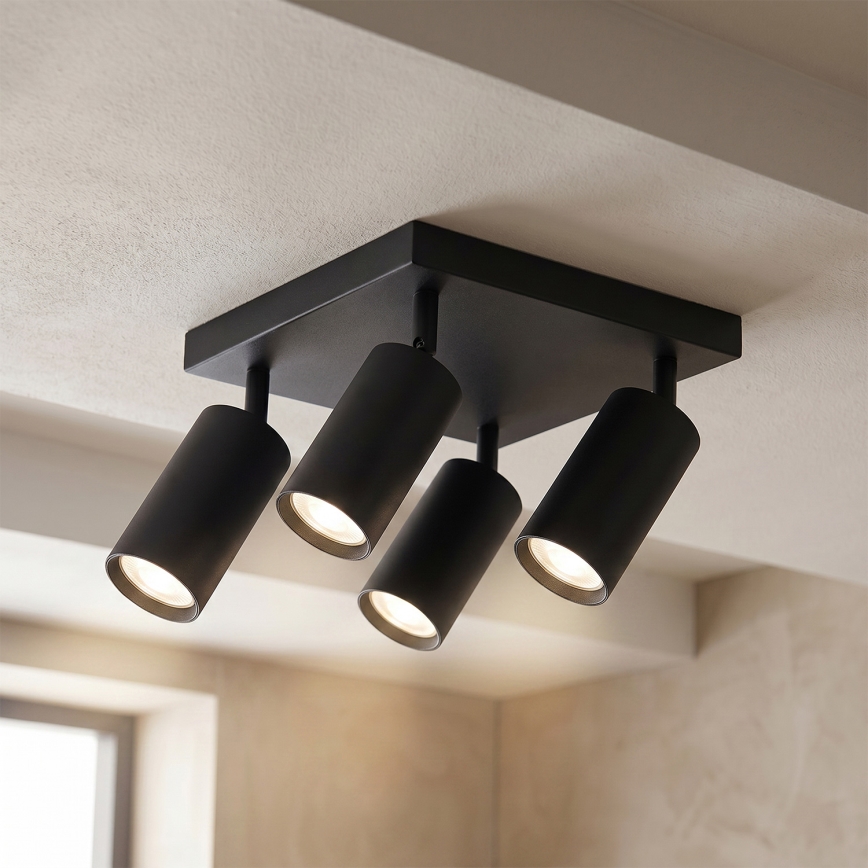 Brilagi - LED RGBW spot svjetlo SELE SQUARE s mogućnošću prigušivanja 4xGU10/6,5W/230V 2700-6500K crno