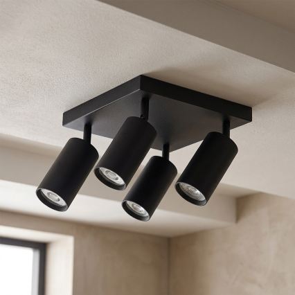 Brilagi - LED RGBW spot svjetlo SELE SQUARE s mogućnošću prigušivanja 4xGU10/6,5W/230V 2700-6500K crno