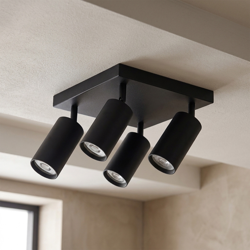 Brilagi - LED RGBW spot svjetlo SELE SQUARE s mogućnošću prigušivanja 4xGU10/6,5W/230V 2700-6500K crno