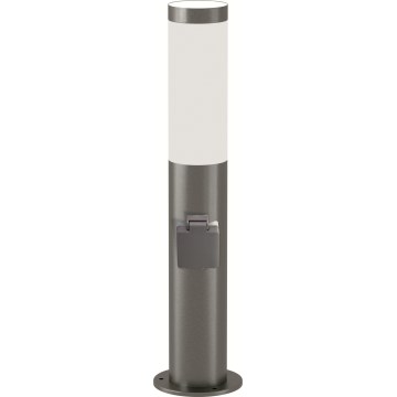 Brilagi - LED RGBW vanjska svjetiljka s prigušivanjem i utičnicom ELIA 1xE27/6,5W/230V 2700-6500K IP44 Wi-Fi 50 cm matirani krom