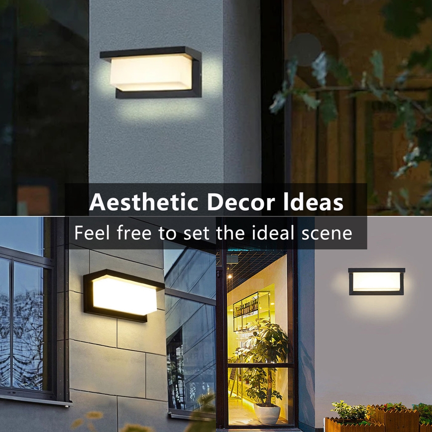 BRILAGI - LED RGBW s mogućnošću prigušivanja vanjsko zidno svjetlo BRICKY 1xE27/12W/230V 2700-6500K IP54 crna