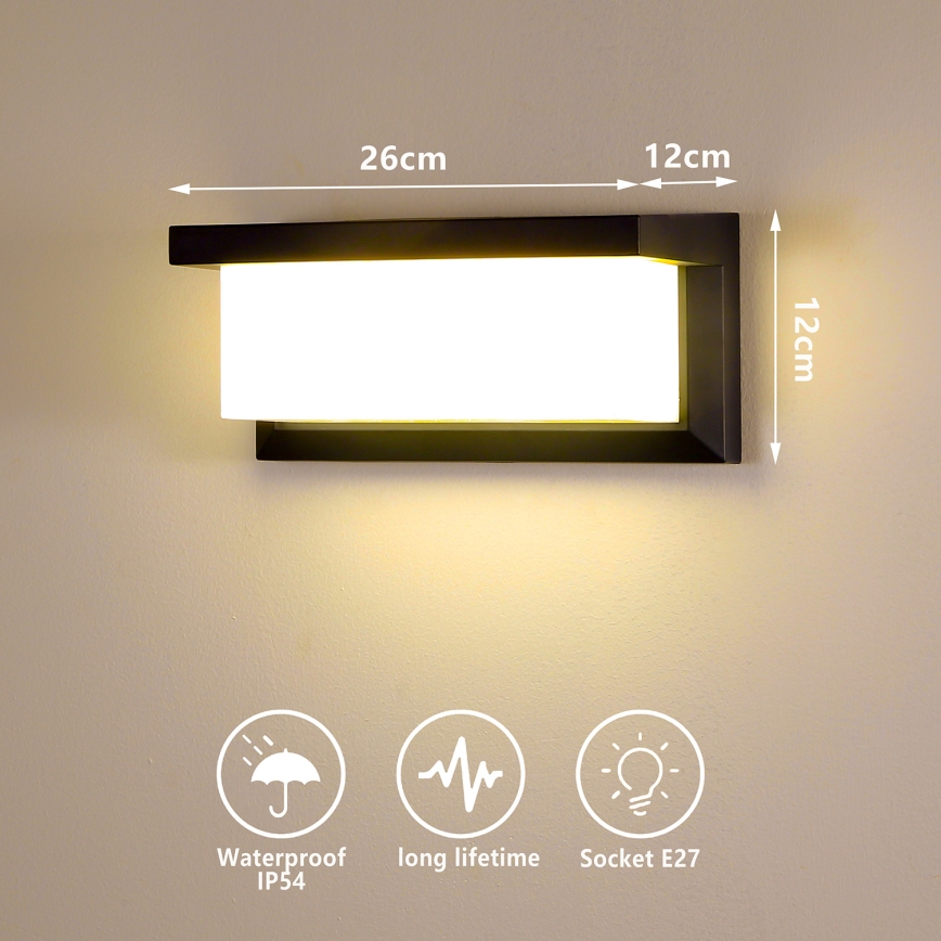 BRILAGI - LED RGBW s mogućnošću prigušivanja vanjsko zidno svjetlo BRICKY 1xE27/12W/230V 2700-6500K IP54 crna