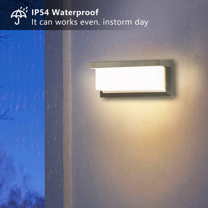 Brilagi - LED RGBW vanjska zidna svjetiljka s mogućnošću prigušivanja BRICKY 1xE27/15W/230V 2700-6500K IP54 siva