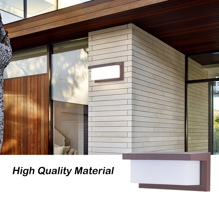 Brilagi - LED RGBW prigušivo vanjsko zidno svjetlo BRICKY 1xE27/15W/230V 2700-6500K IP54 smeđe