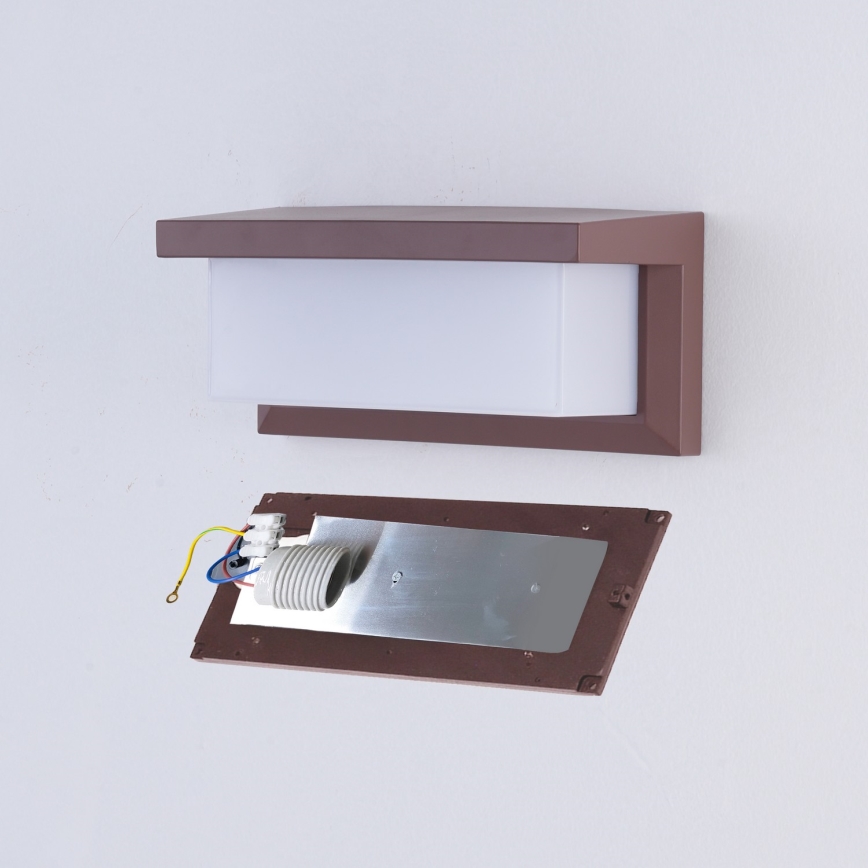 Brilagi - LED RGBW prigušivo vanjsko zidno svjetlo BRICKY 1xE27/15W/230V 2700-6500K IP54 smeđe