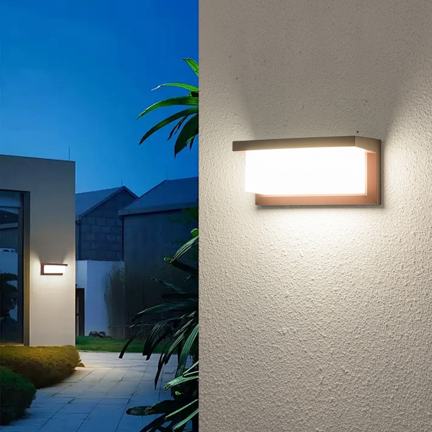 Brilagi - LED RGBW prigušivo vanjsko zidno svjetlo BRICKY 1xE27/9W/230V 2700-6500K IP54 smeđe