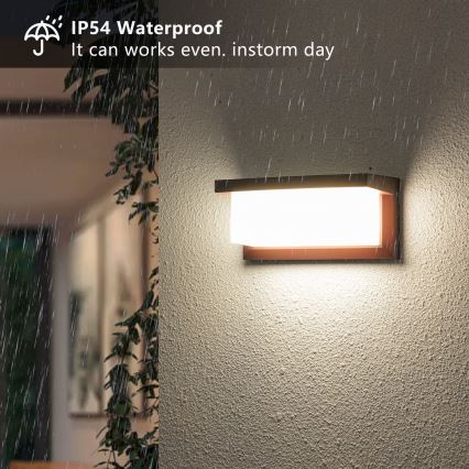 Brilagi - LED RGBW prigušivo vanjsko zidno svjetlo BRICKY 1xE27/9W/230V 2700-6500K IP54 smeđe