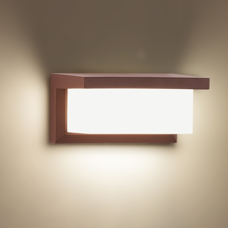 Brilagi - LED RGBW prigušivo vanjsko zidno svjetlo BRICKY 1xE27/9W/230V 2700-6500K IP54 smeđe