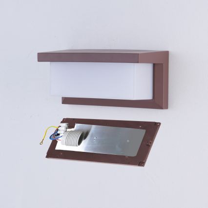 Brilagi - LED RGBW prigušivo vanjsko zidno svjetlo BRICKY 1xE27/9W/230V 2700-6500K IP54 smeđe