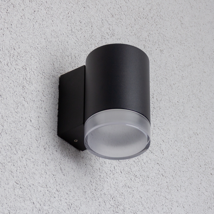 Brilagi - LED RGBW s mogućnošću prigušivanja vanjsko zidno svjetlo MATERA 1xGU10/4,8W/230V 3000K IP54 crna + daljinski upravljač