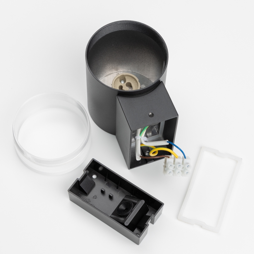 Brilagi - LED RGBW s mogućnošću prigušivanja vanjsko zidno svjetlo MATERA 1xGU10/4,8W/230V 3000K IP54 crna + daljinski upravljač