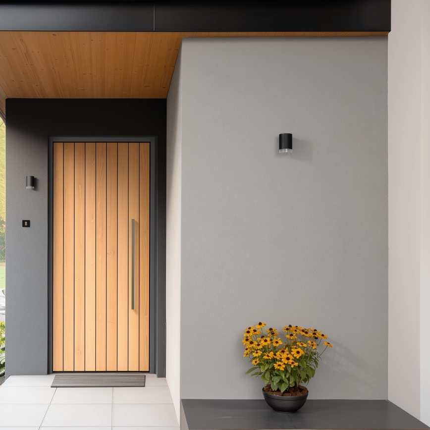 Brilagi - LED RGBW s mogućnošću prigušivanja vanjsko zidno svjetlo MATERA 1xGU10/6W/230V 3000K IP54 crna + daljinski upravljač