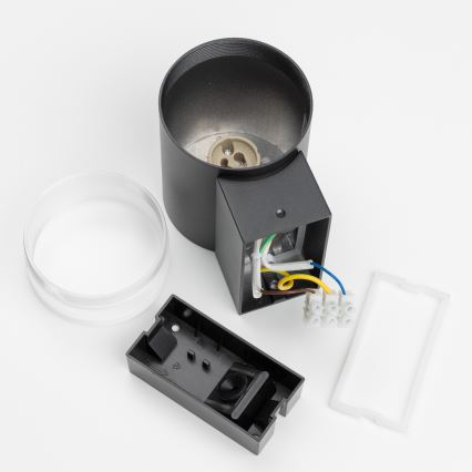 Brilagi - LED RGBW s mogućnošću prigušivanja vanjsko zidno svjetlo MATERA 1xGU10/6W/230V 3000K IP54 crna + daljinski upravljač