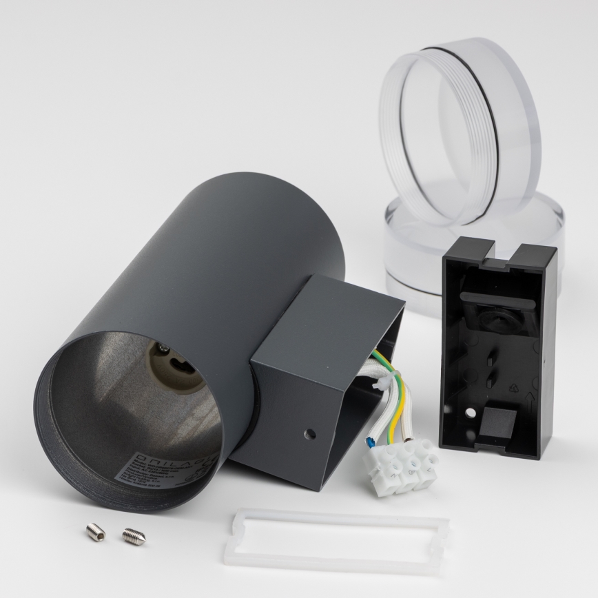 Brilagi - LED RGBW prigušivo vanjsko zidno svjetlo MATERA 2xGU10/4,8W/230V 3000K IP54 antracit + daljinski upravljač
