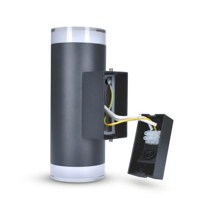 Brilagi - LED RGBW prigušivo vanjsko zidno svjetlo MATERA 2xGU10/4,8W/230V 3000K IP54 antracit + daljinski upravljač