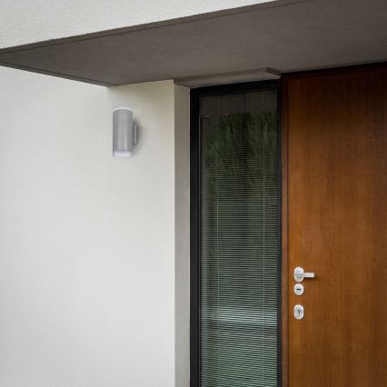 Brilagi - LED RGBW s mogućnošću prigušivanja vanjska zidna svjetiljka MATERA 2xGU10/4,8W/230V 3000K IP54 siva + daljinski upravljač