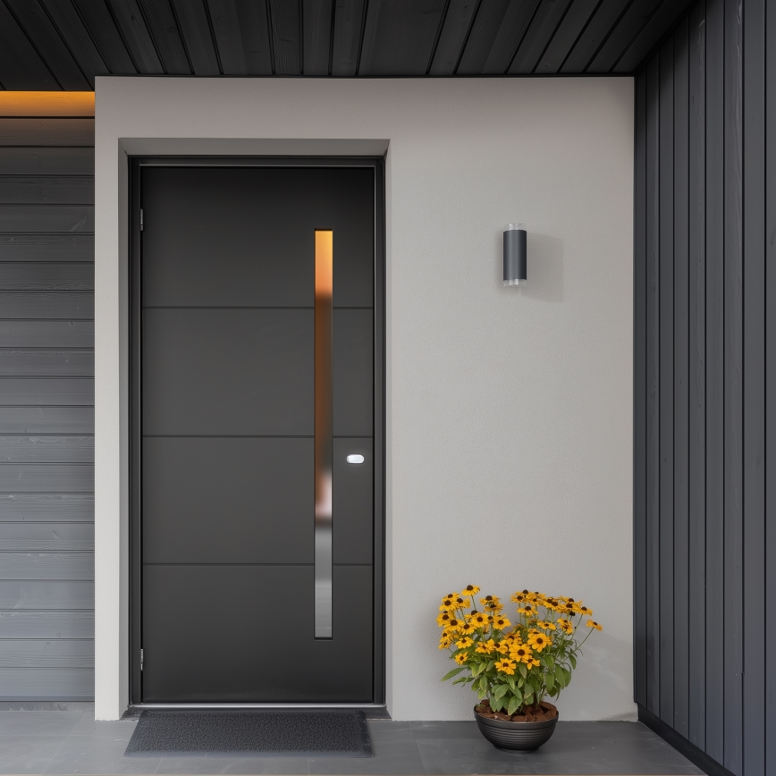 Brilagi - LED RGBW prigušivo vanjsko zidno svjetlo MATERA 2xGU10/6W/230V 3000K IP54 antracit + daljinski upravljač