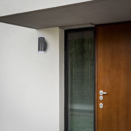 Brilagi - LED RGBW prigušivo vanjsko zidno svjetlo MATERA 2xGU10/6W/230V 3000K IP54 antracit + daljinski upravljač