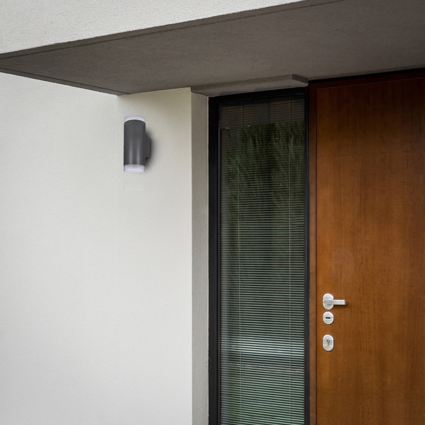 Brilagi - LED RGBW prigušivo vanjsko zidno svjetlo MATERA 2xGU10/6W/230V 3000K IP54 antracit + daljinski upravljač